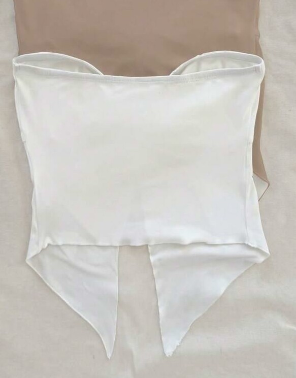 SOLEIA BIAŁY TOP BEZ RAMIĄCZEK S06__XS
