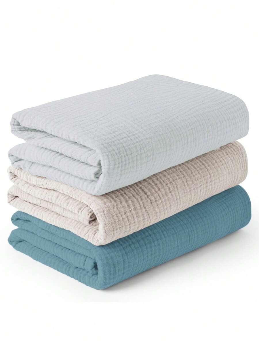 SHEIN PIELUSZKA MUŚLINOWA KOCYK 3-PACK 65X80CM