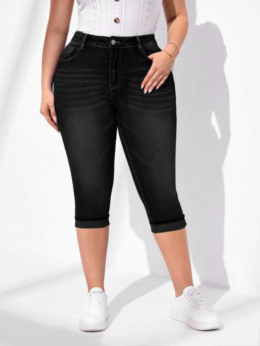 EURMUSE CZARNE RYBACZKI JEANSOWE S06__XXL