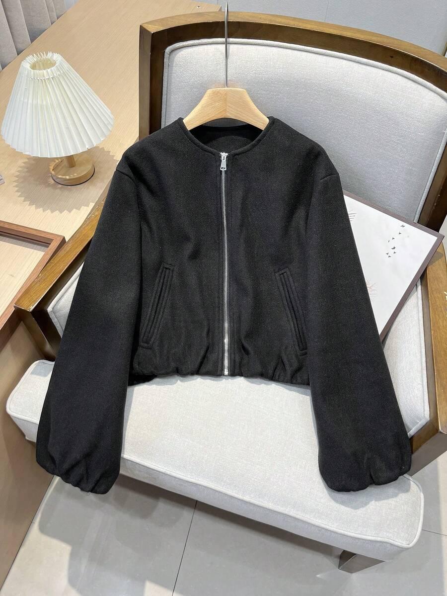 SHEIN CZARNA KURTKA BOMBER S06__M