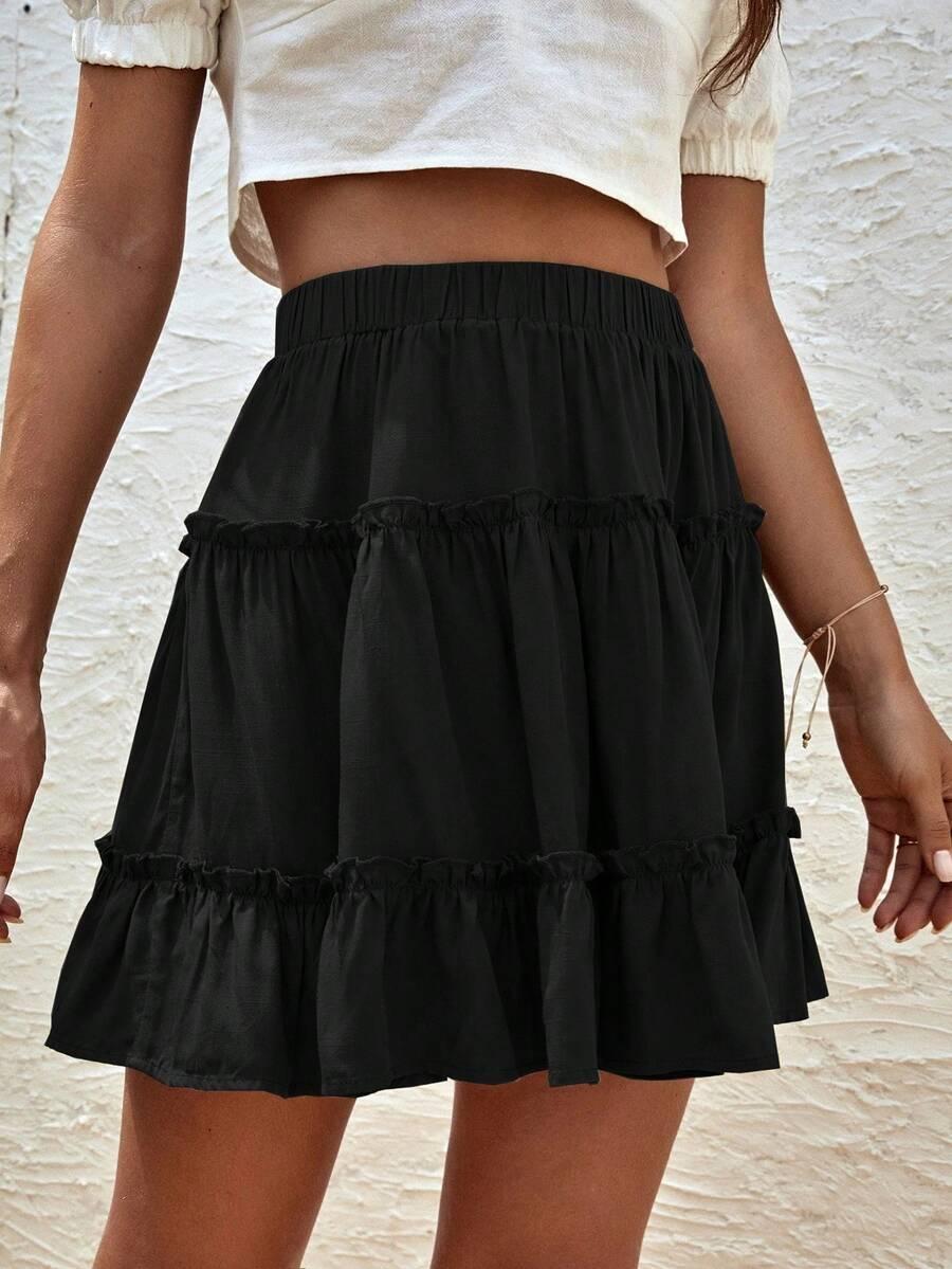 SHEIN CZARNA MINI SPÓDNICA