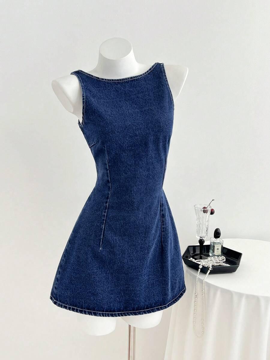 SHEIN NIEBIESKA SUKIENKA JEANS