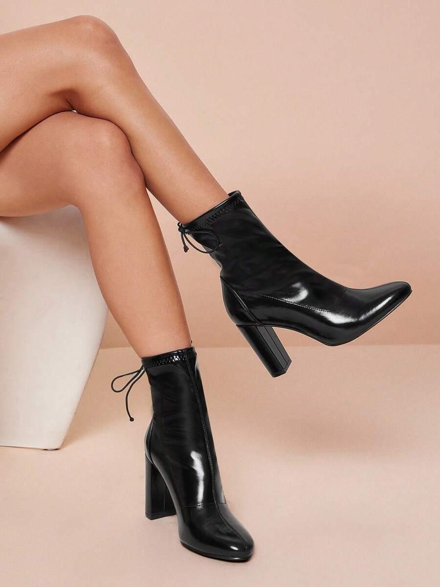 SHEIN CZARNE BOTKI OBCAS W01__39,5