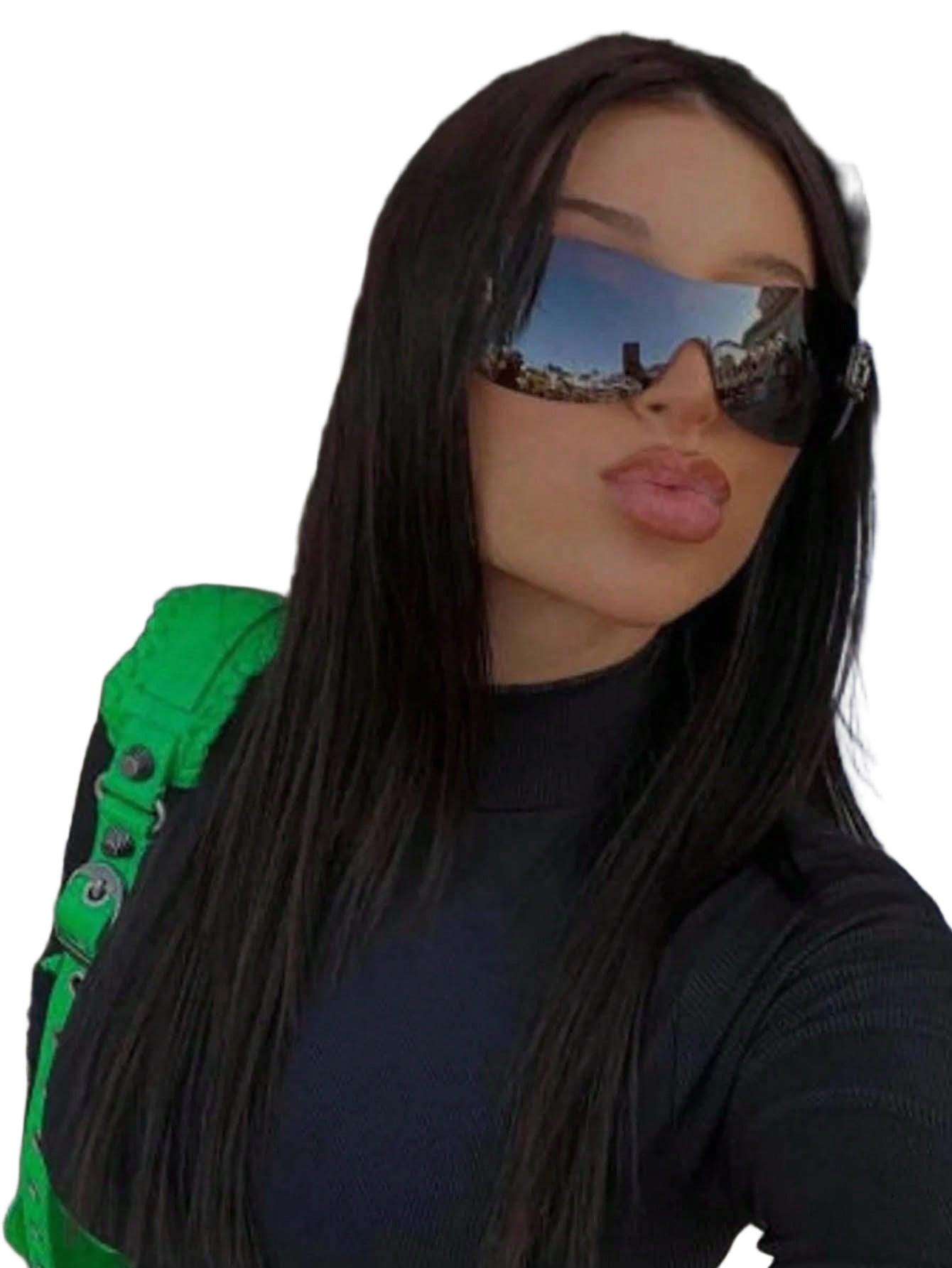 SHEIN CZARNE OKULARY PRZECIWSŁONECZNE S07