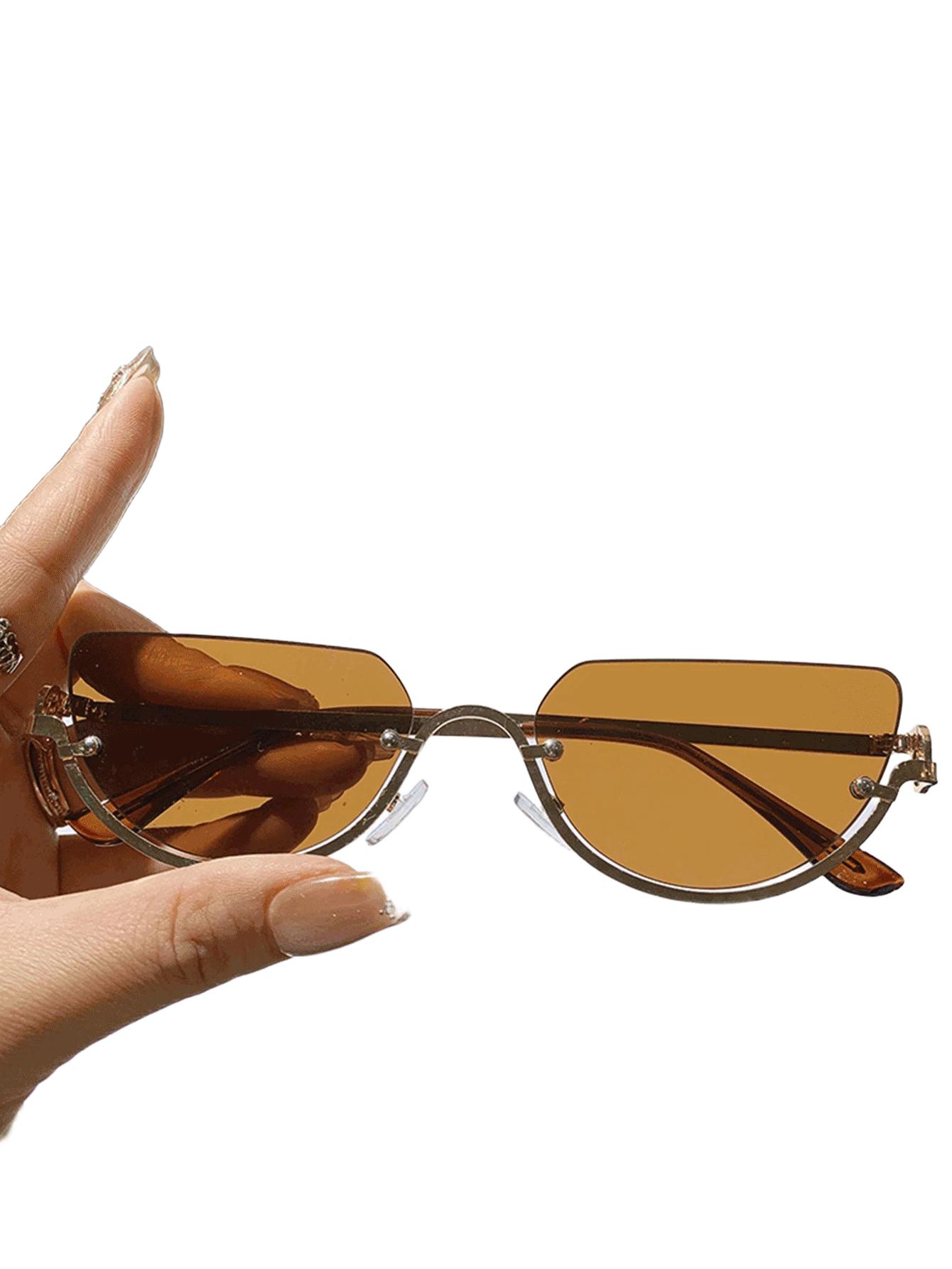 SHEIN OKULARY PRZECIWSŁONECZNE ŻÓŁTE SZKŁA S07
