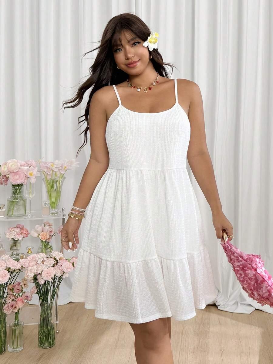 SHEIN ROZKLOSZOWANA SUKIENKA NA RAMIĄCZKACH S09__50