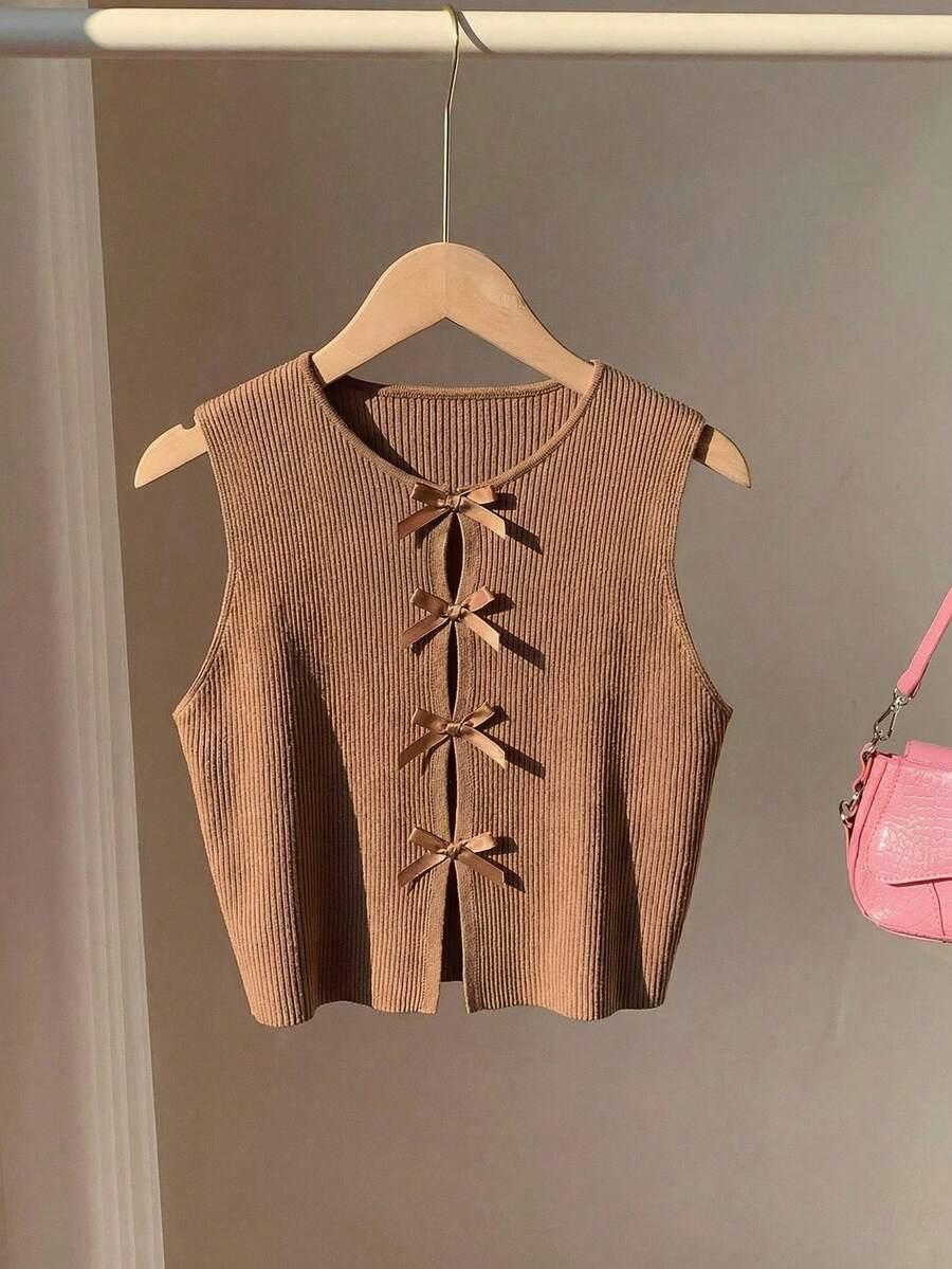 COMFORTCANA BRĄZOWY TOP KOKARDA S09__S