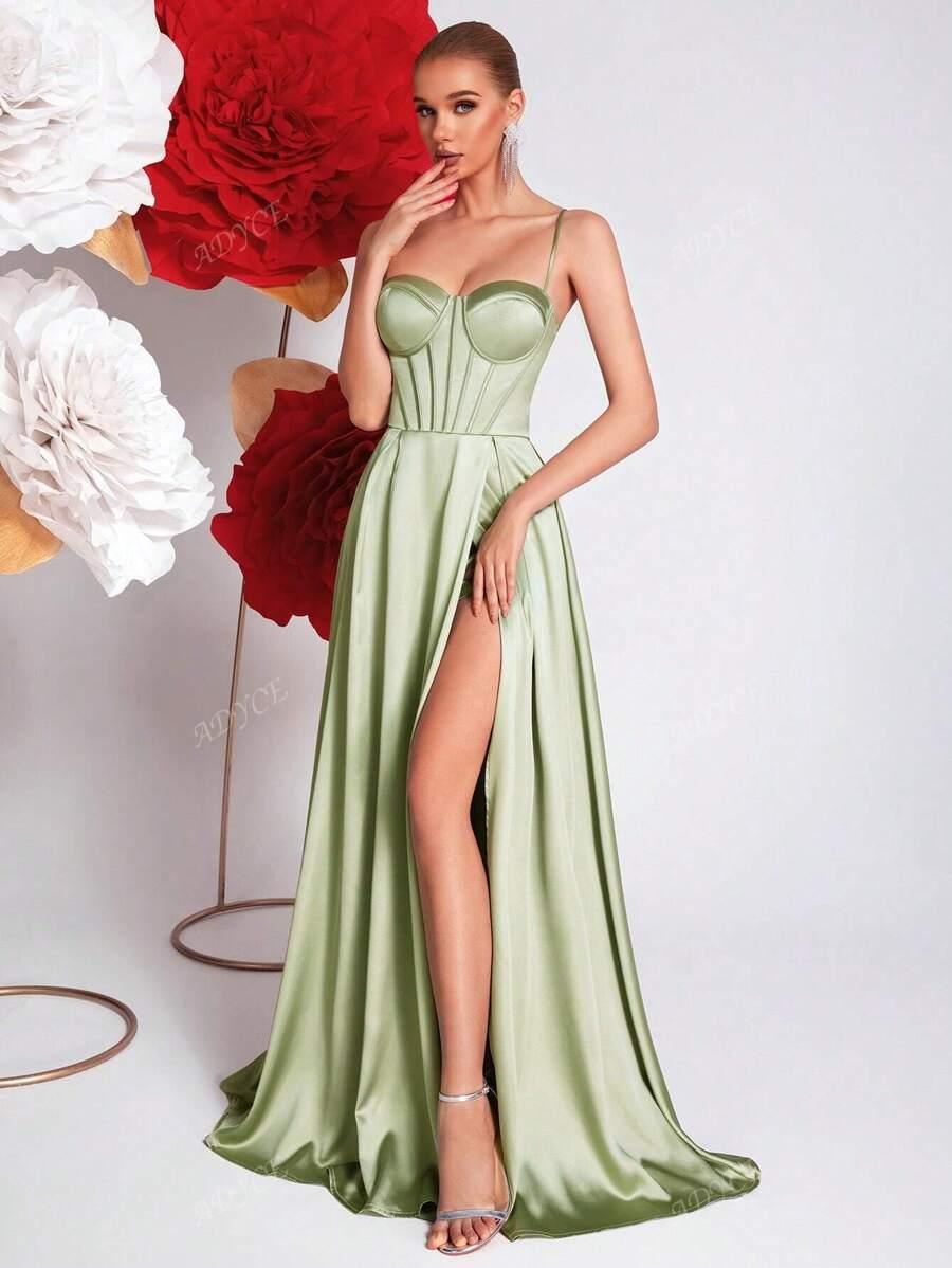 ADYCE ZIELONA MAXI SUKIENKA PK01__XS