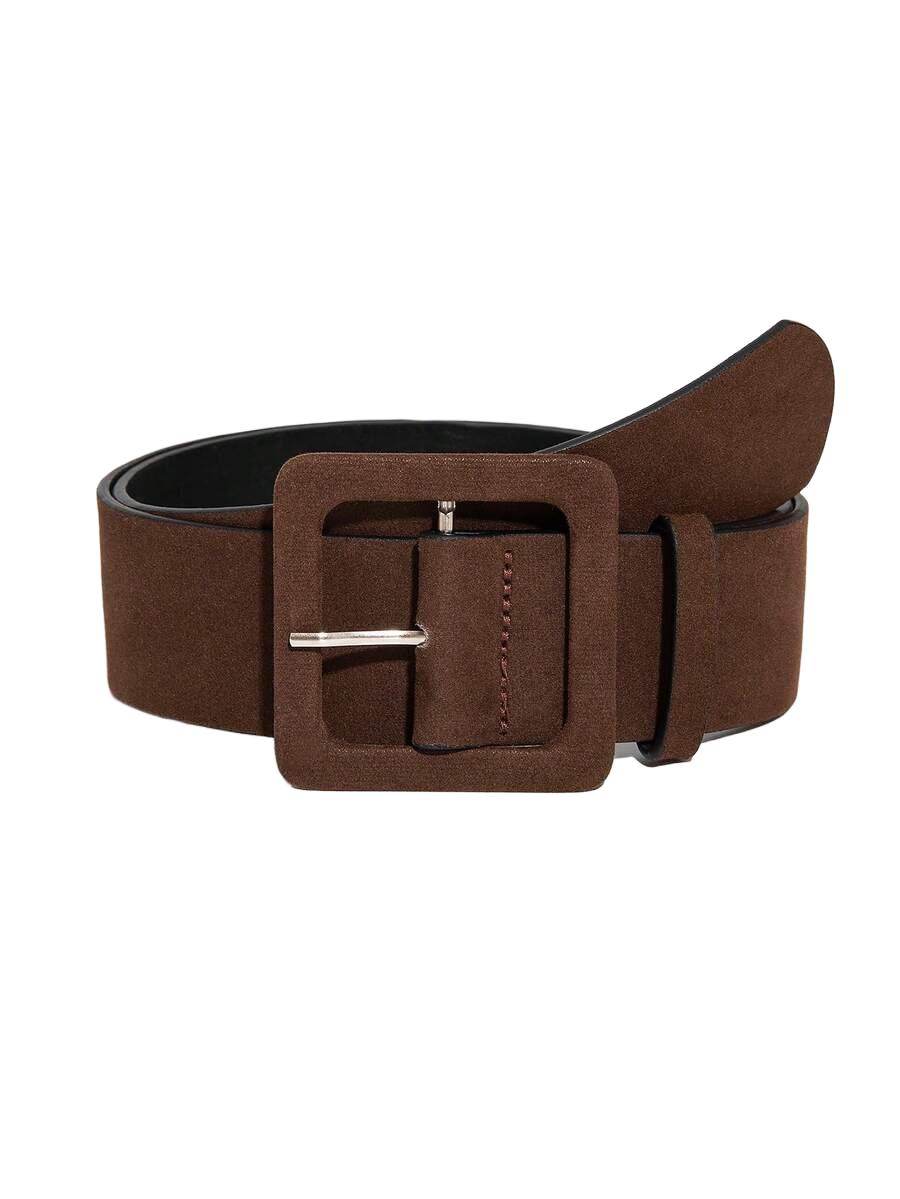 SHEIN BRĄZOWY PASEK KLAMRA S07__100