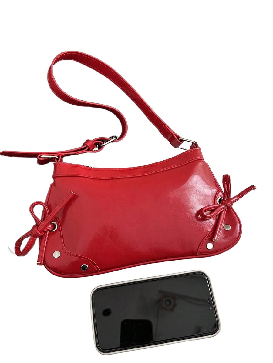 SHEIN CZERWONA TOREBKA ZAMEK S07__26X15