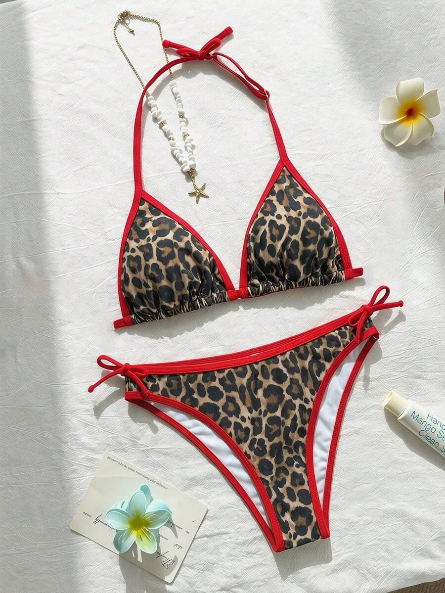 SHEIN DWUCZĘŚCIOWY STRÓJ KĄPIELOWY ANIMAL PRINT S09__162/166