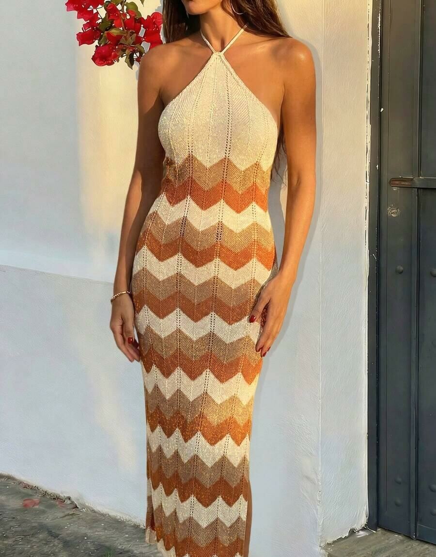 SHEIN DZIANINOWA MAXI SUKIENKA S06__XS