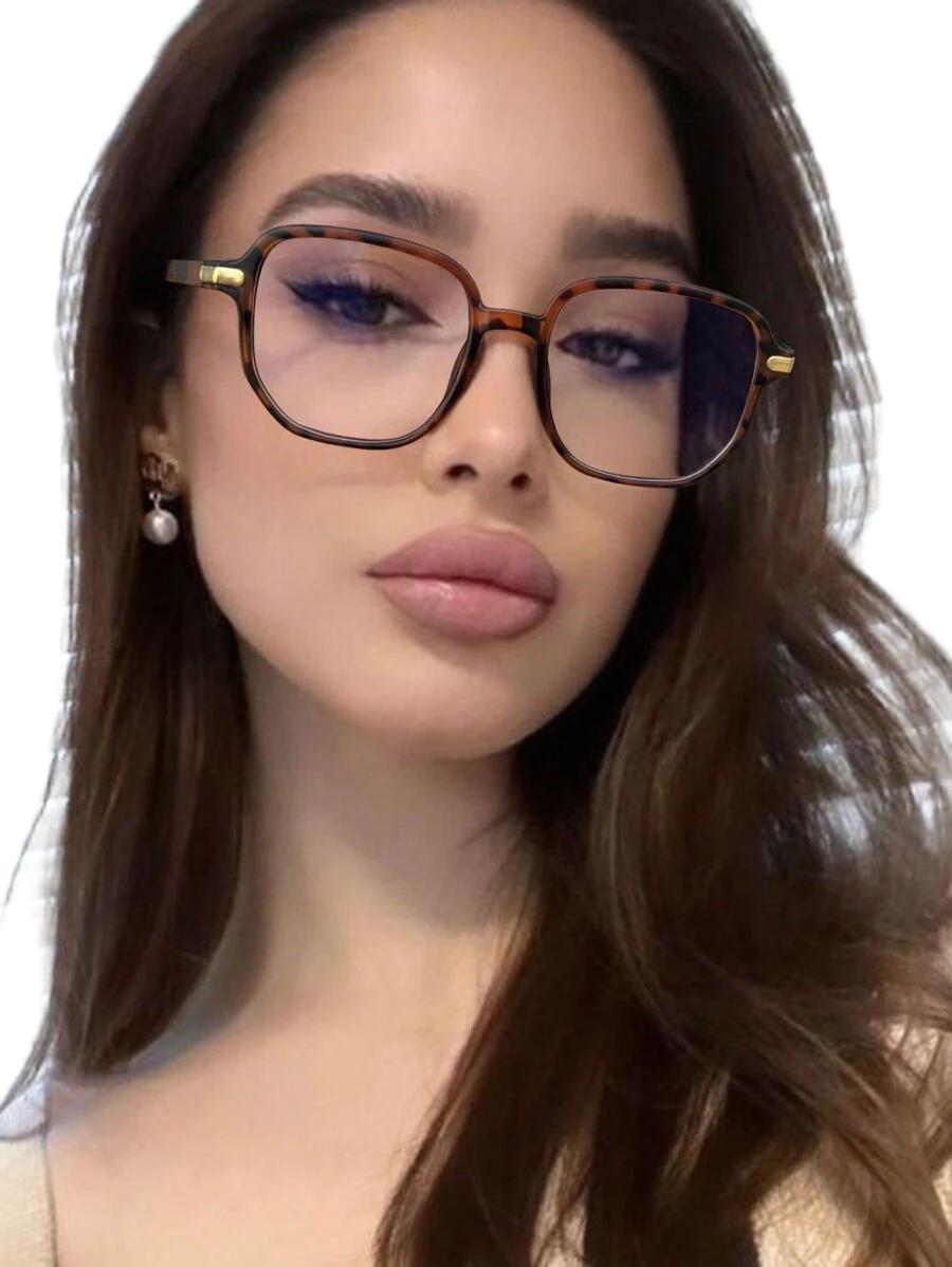 SHEIN OKULARY ZERÓWKI ANIMAL PRINT S07
