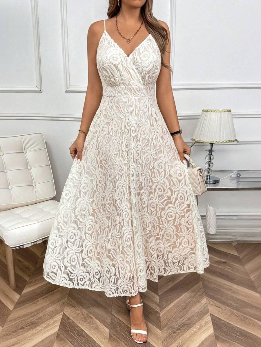 SHEIN MAXI SUKIENKA NA RAMIĄCZKACH S06__XL