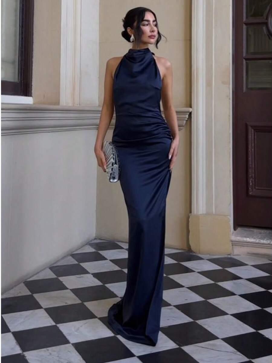 SHEIN MAXI SUKIENKA ODKRYTE PLECY S06__S