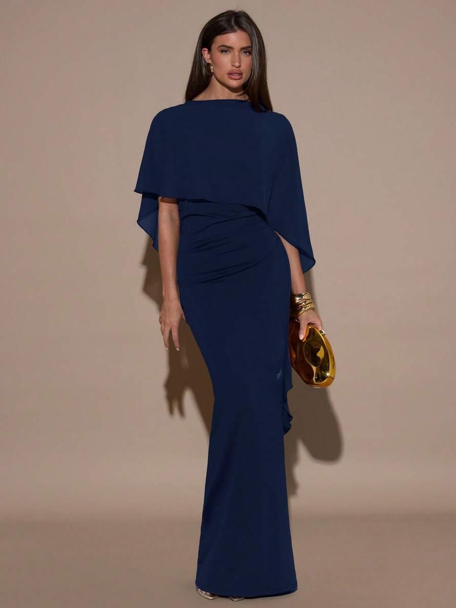 SHEIN NIEBIESKA MAXI SUKIENKA S06__S