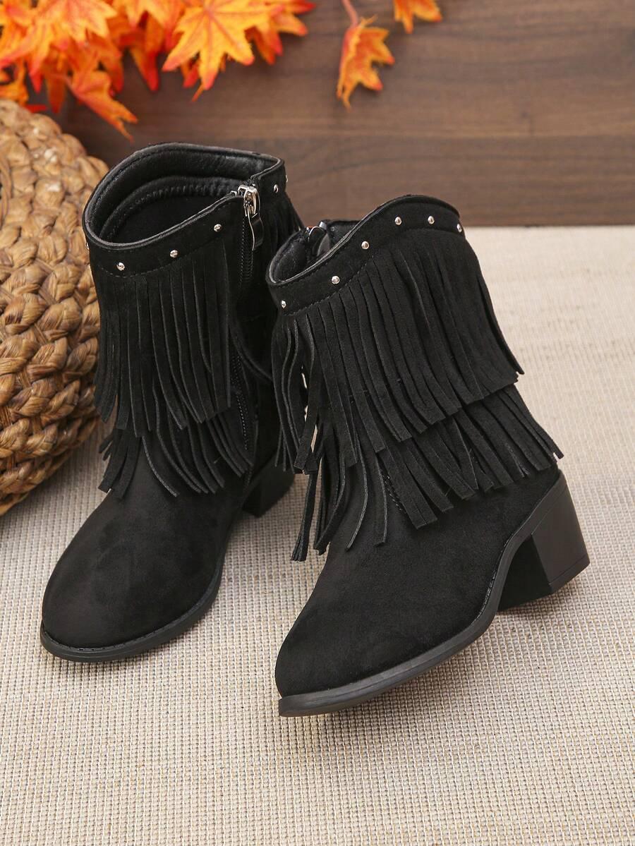 SHEIN CZARNE KOWBOJKI IMITACJA ZAMSZU W01__35