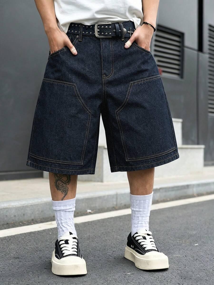 MANFINITY NIEBIESKIE SPODENKI JEANS S06__S
