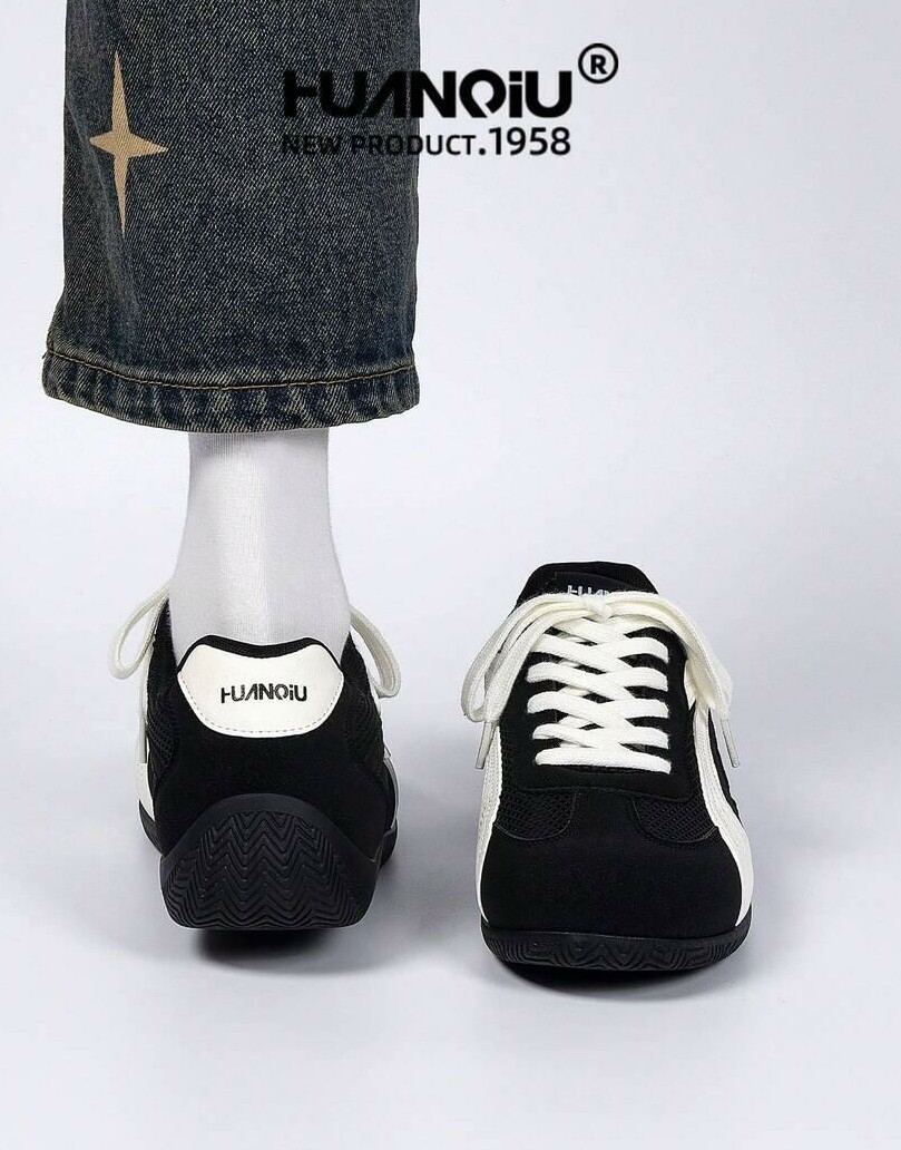 HUANQIU SZNUROWANE CZARNE BUTY SPORTOWE S06__39