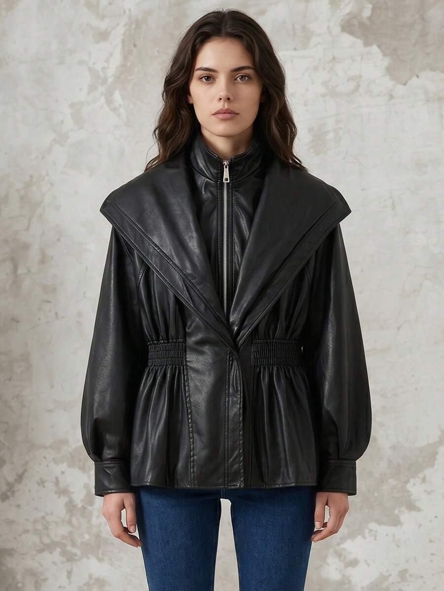SHEIN CZARNA KURTKA ZAMEK S06__S