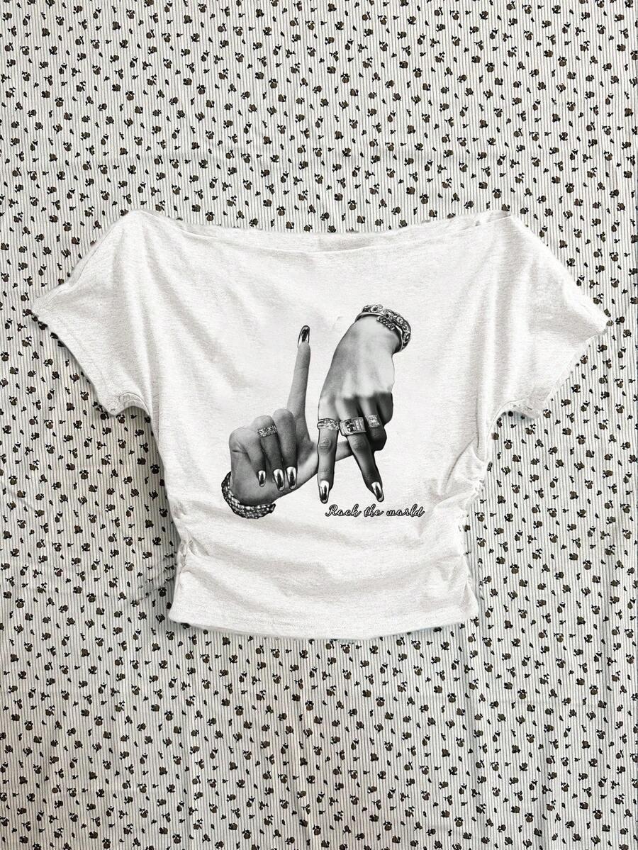 ATTITOON BIAŁY T-SHIRT NADRUK S06__XS