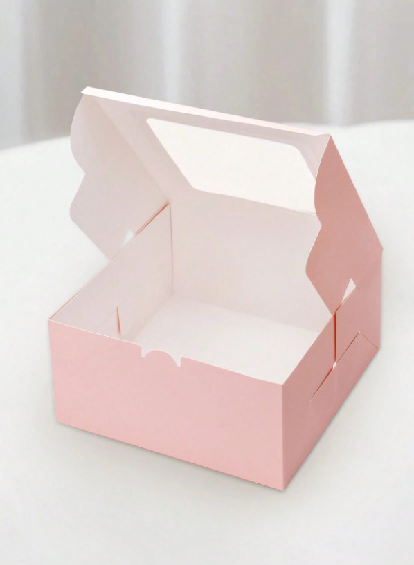 SHEIN RÓŻOWE PUDEŁKO NA CIASTA S07__12,2X25,3X25,3CM