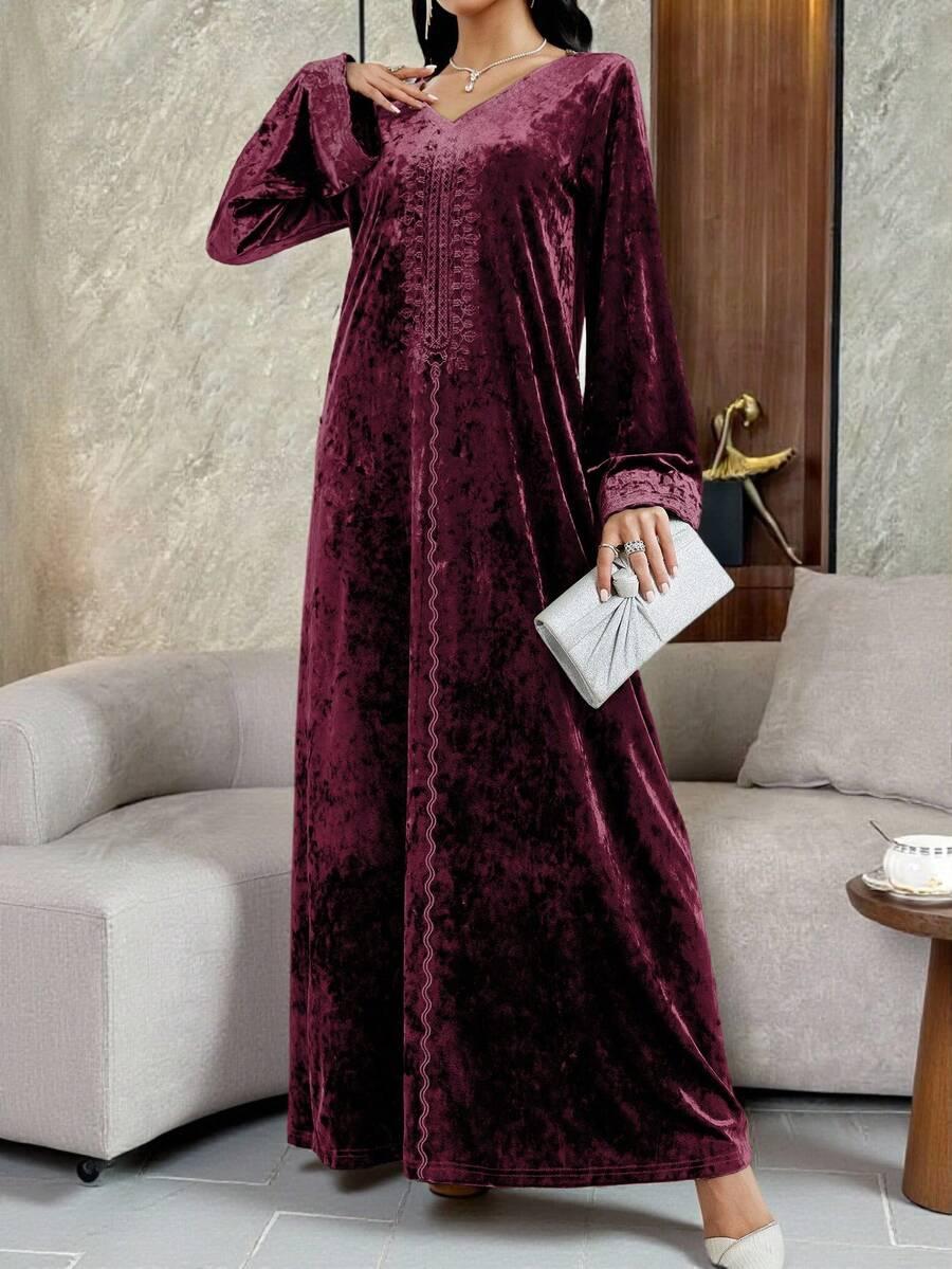 AL NAJMA CZERWONA MAXI SUKIENKA S06__M
