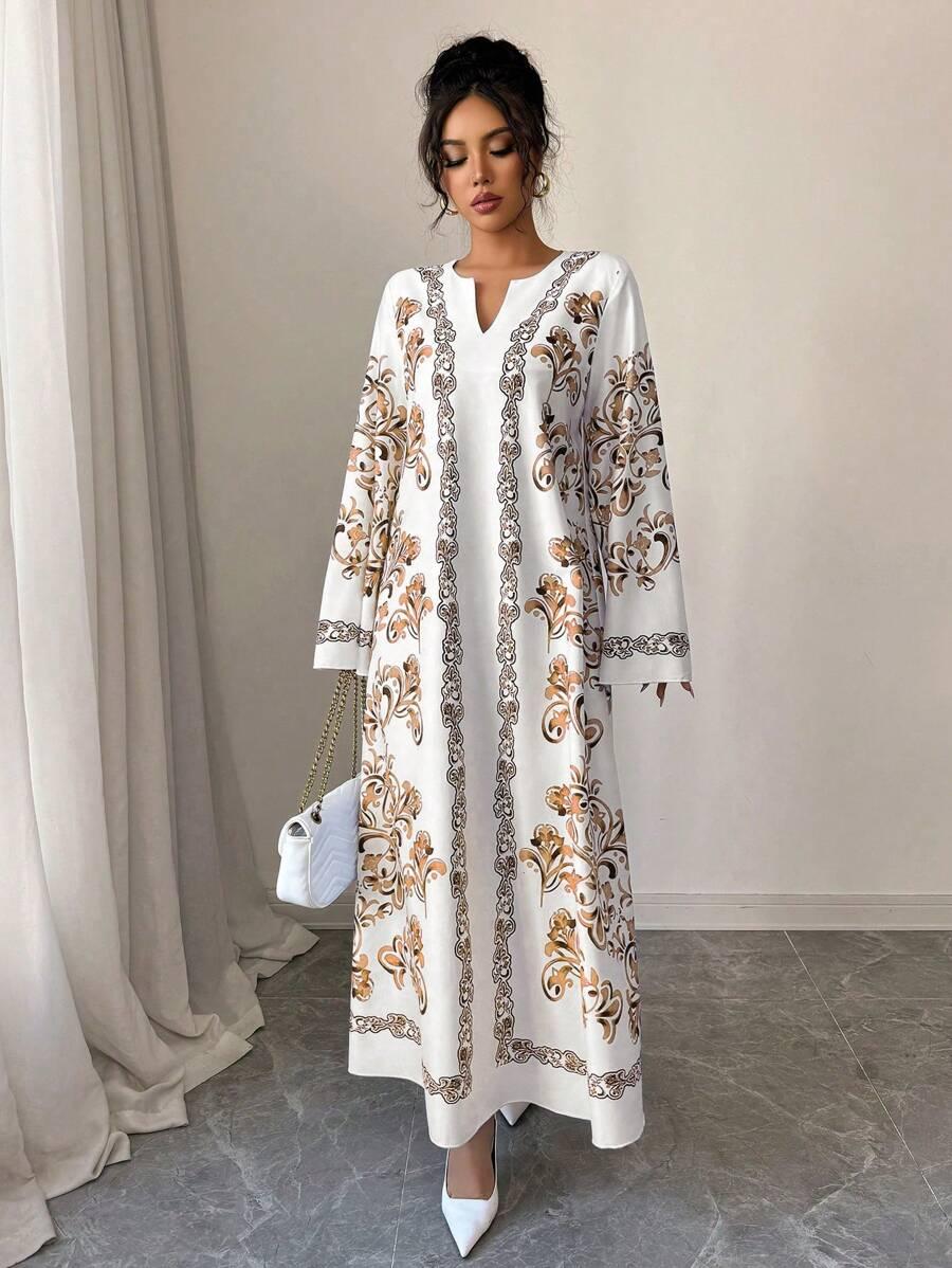SHEIN BIAŁA MINI SUKIENKA PRINT S06__XL