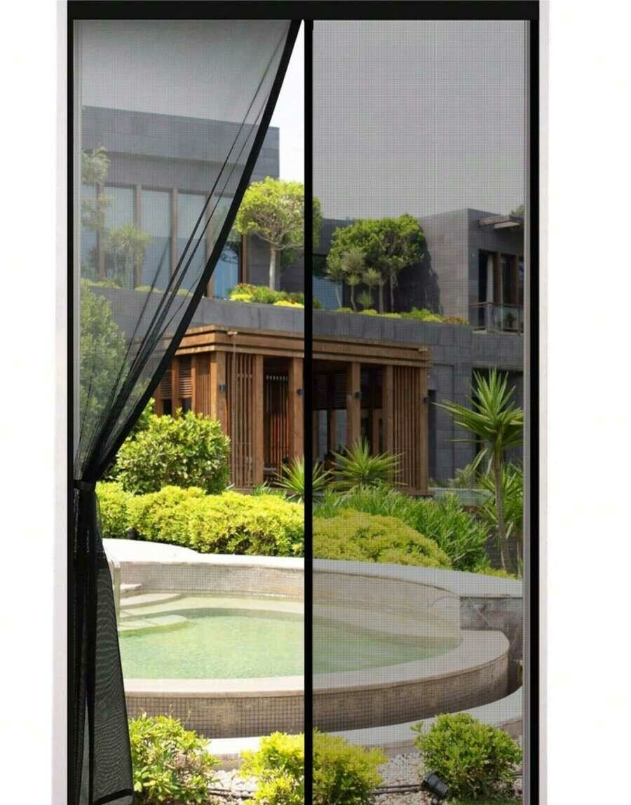 SHEIN CZARNA MOSKITIERA NA DRZWI S07__120X240CM