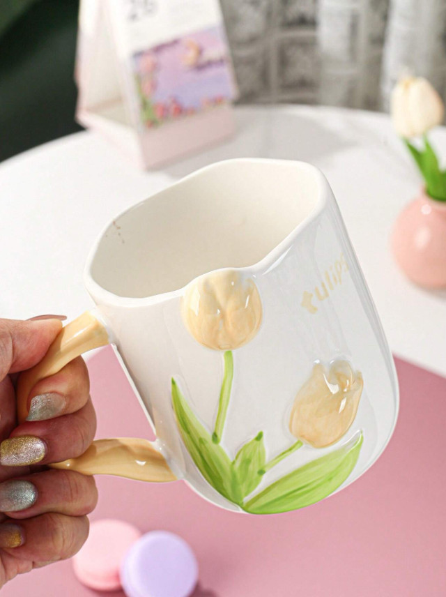 WGROOM KUBEK ZDOBIENIE TULIPANY S07__10X9CM
