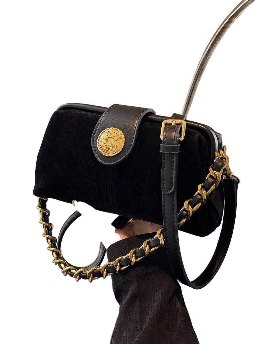 SHEIN CZARNA TOREBKA NA RAMIĘ S07__22X12
