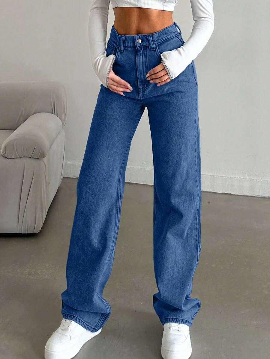 SHEIN NIEBIESKIE SPODNIE JEANS S06__L