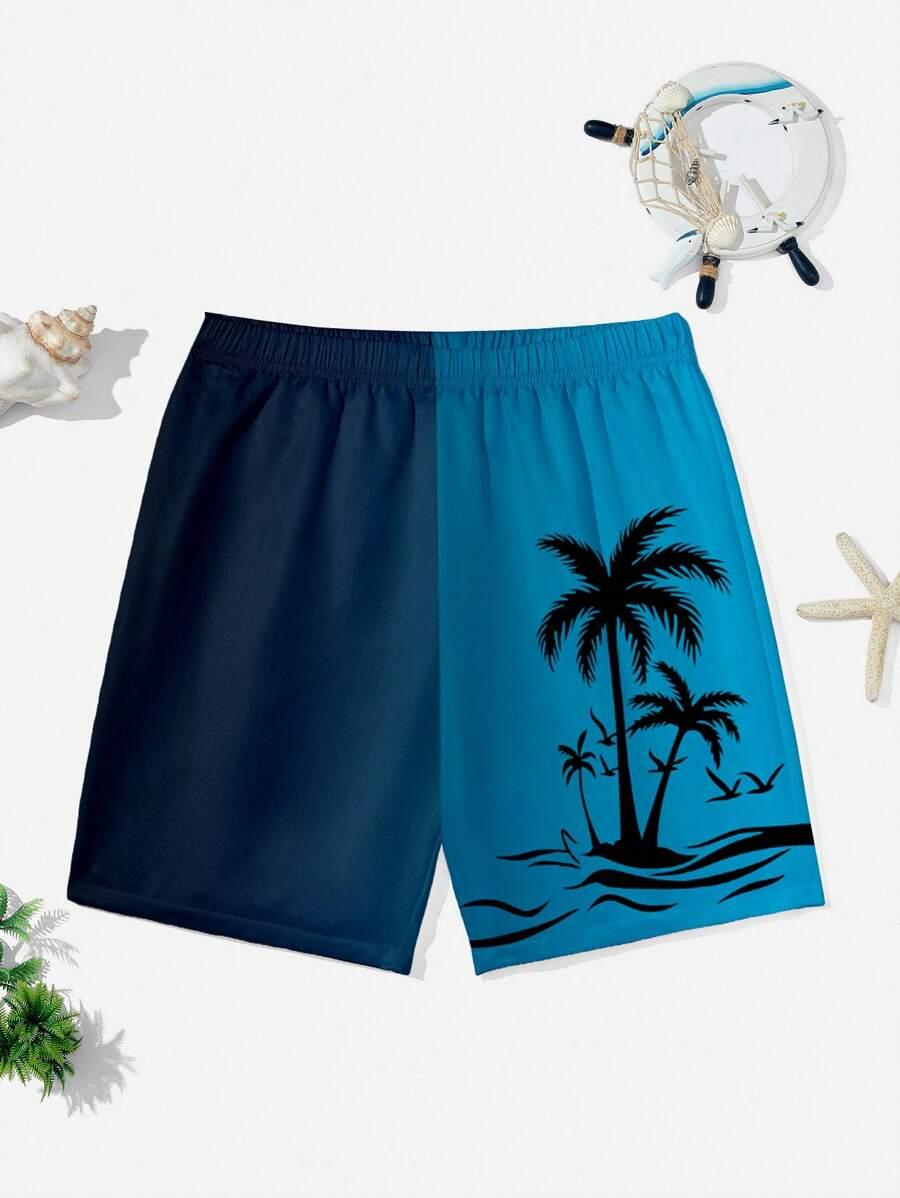 SHEIN NIEBIESKIE SPODENKI KĄPIELOWE S06__166-172
