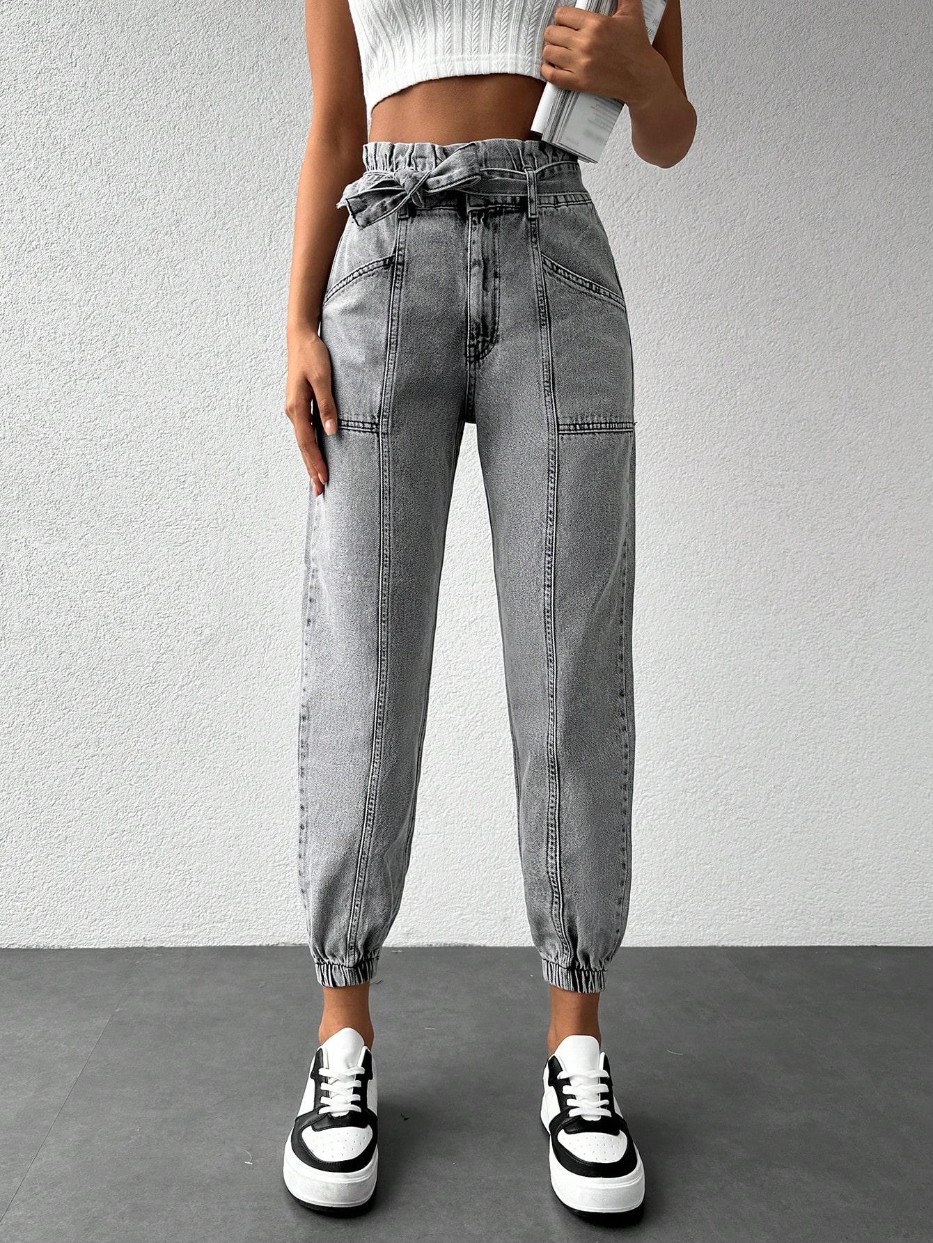SHEIN SZARE SPODNIE JEANS S06__40