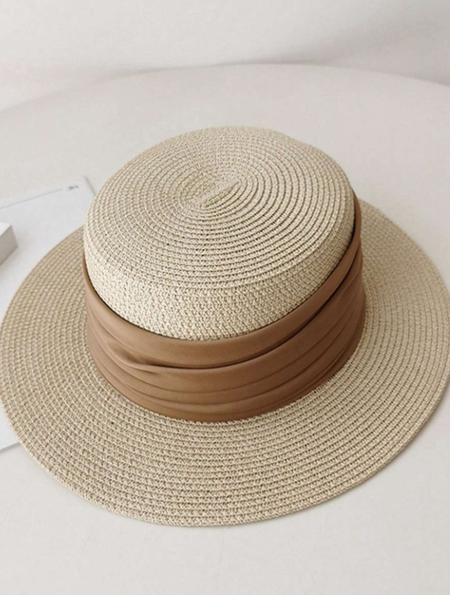SHEIN BEŻOWY KAPELUSZ PLAŻOWY S07