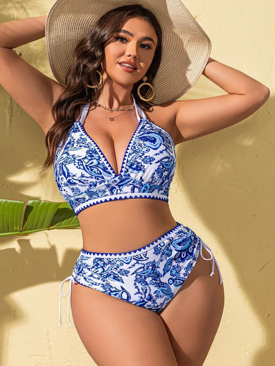 SHEIN DWUCZĘŚCIOWY STRÓJ KĄPIELOWY WZÓR S09__46