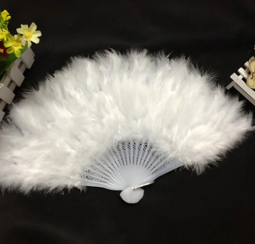 SHEIN BIAŁY WACHLARZ PIÓRA S07__25X2