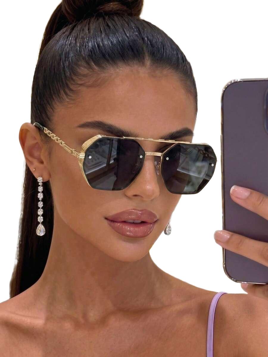SHEIN CZARNE OKULARY PRZECIWSŁONECZNE S07