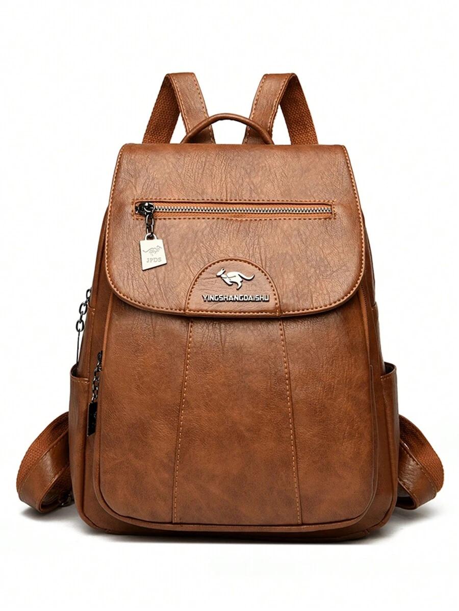 SHEIN BRĄZOWY PLECAK IMITACJA SKÓRY S07__25X12X35