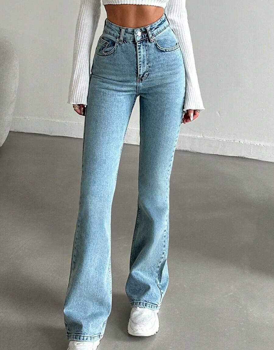 EURMUSE NIEBIESKIE JEANSY WYSOKI STAN PK01__L