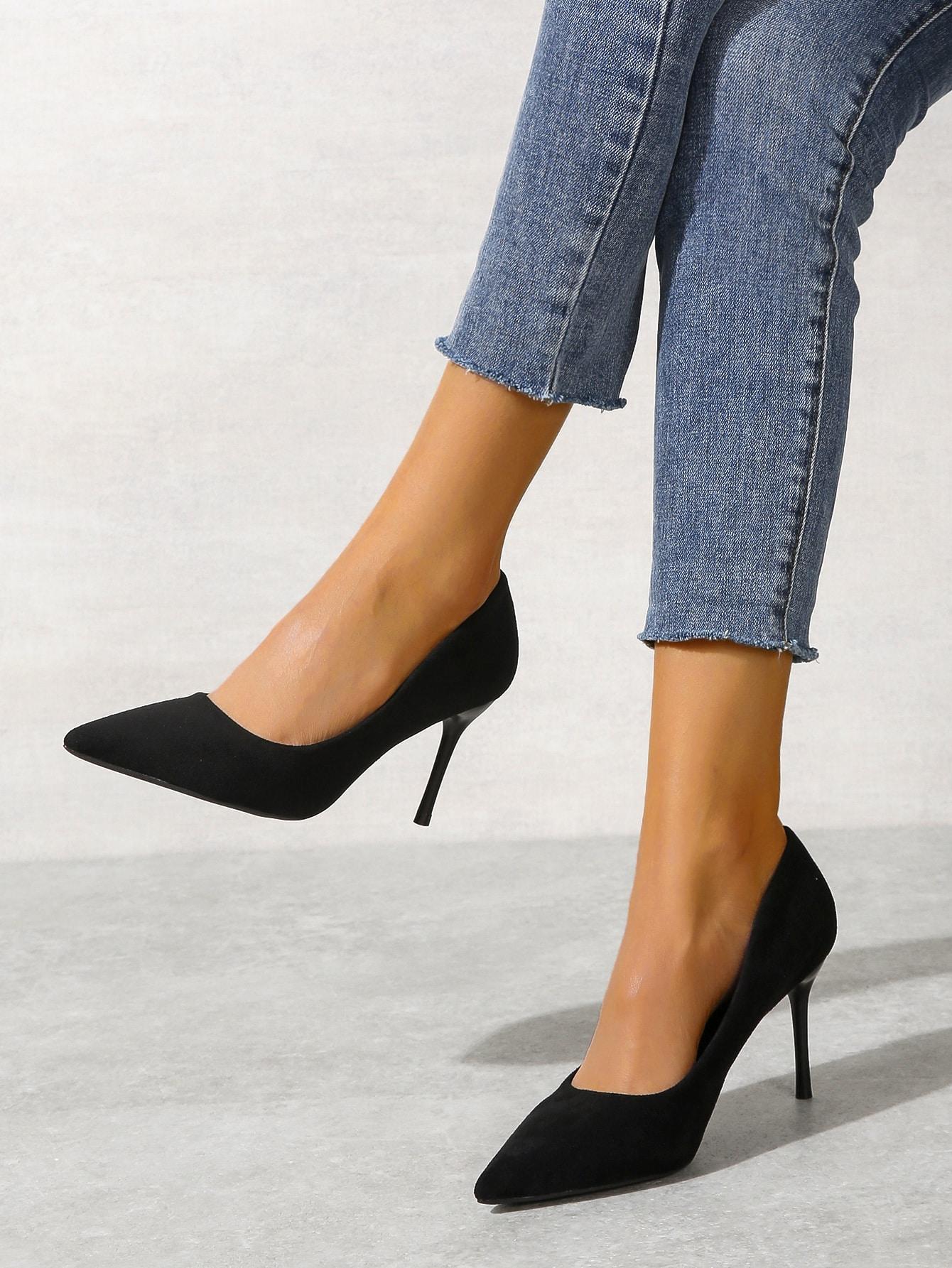 SHEIN CZARNE CZÓŁENKA SZPIC S06__36,5