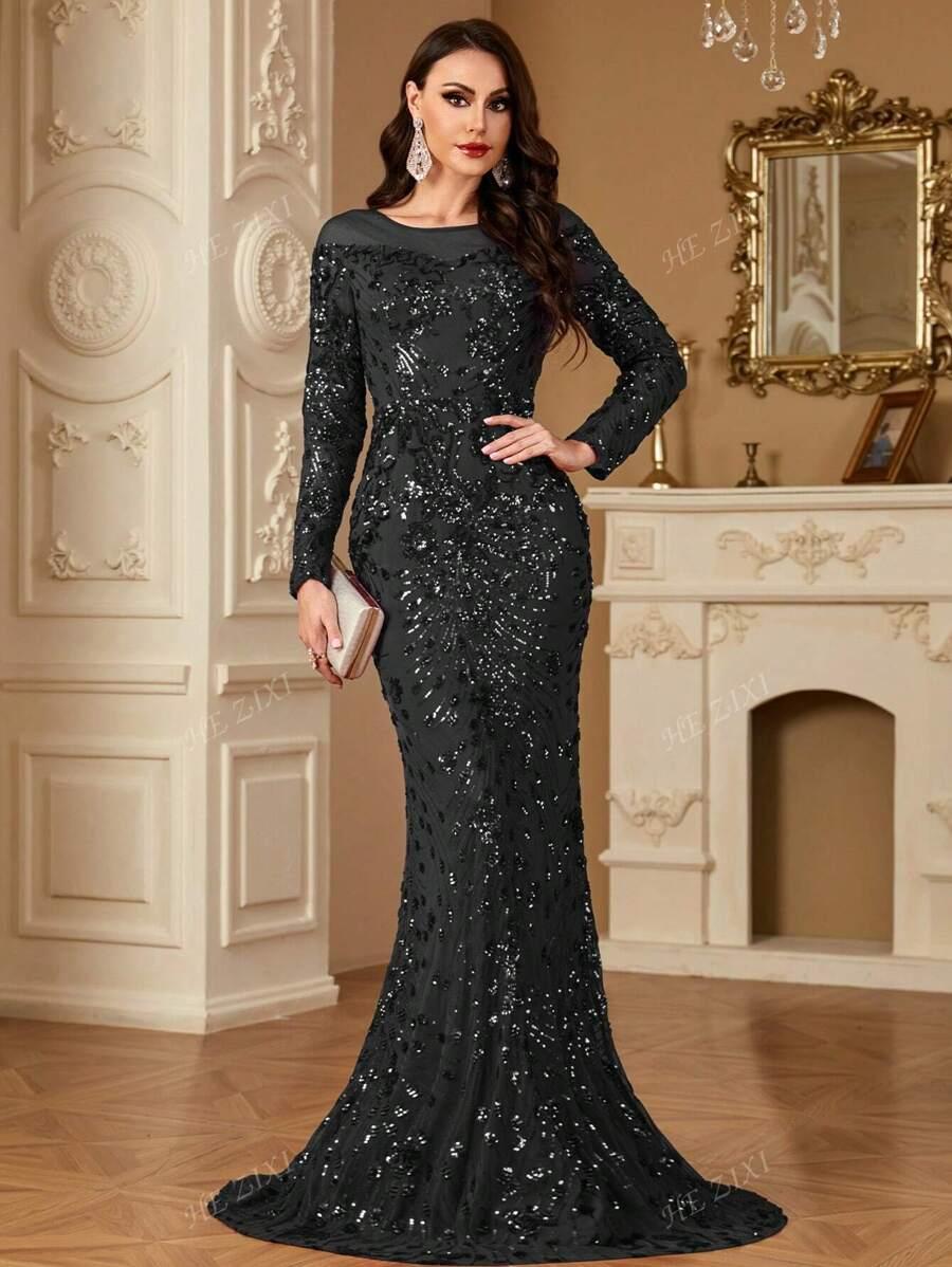 SHEIN CZARNA MAXI SUKIENKA S09__XL