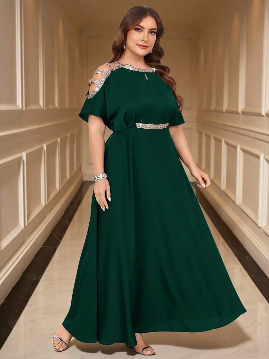 SHEIN ZIELONA MAXI SUKIENKA S06__XXL
