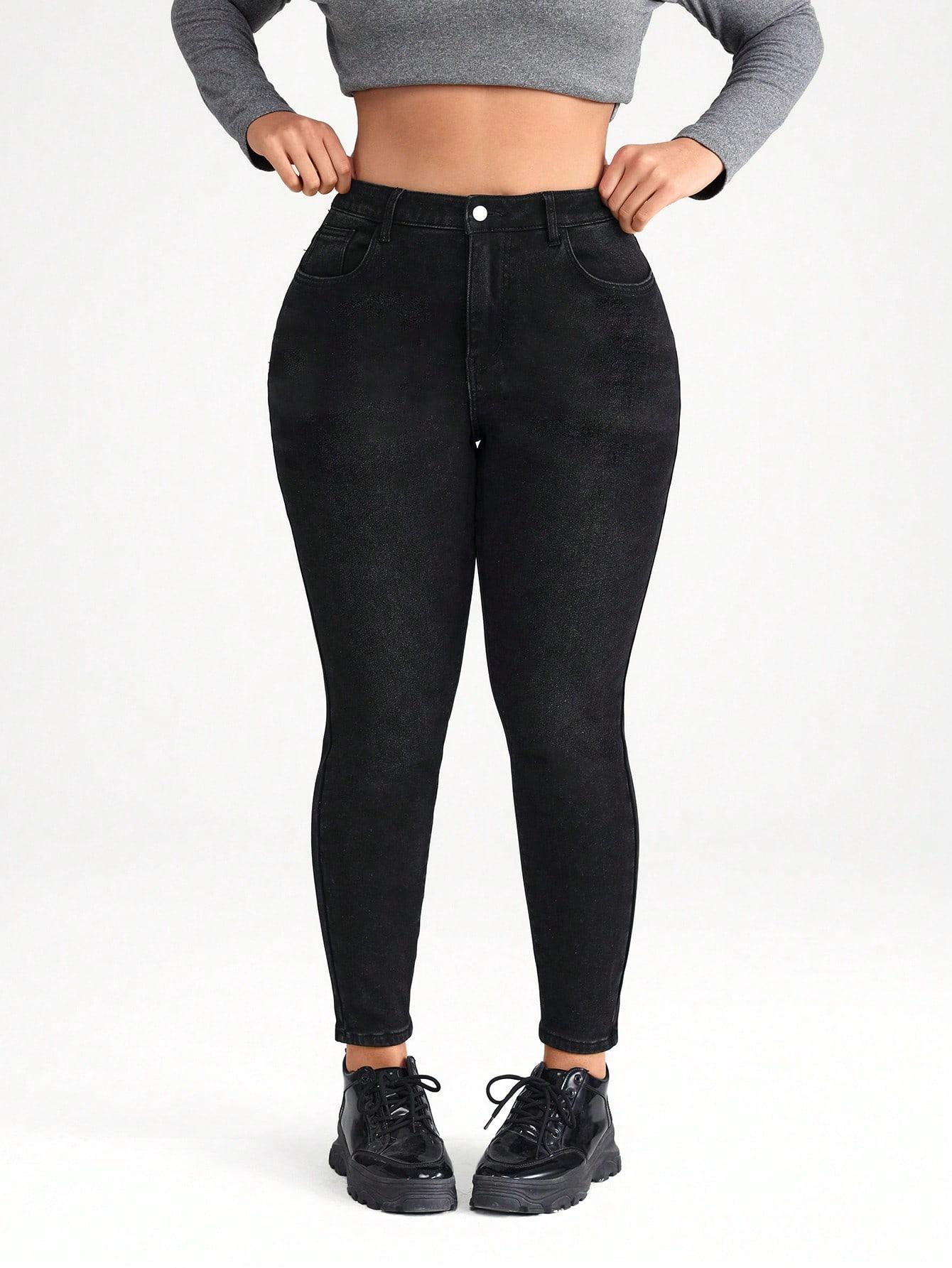 SHEIN CZARNE SPODNIE JEANS S06__46