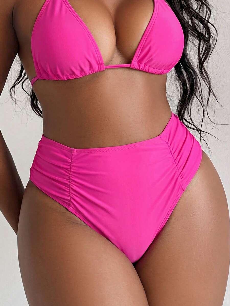 SLAYDIVA RÓŻOWY DÓŁ OD BIKINI MARSZCZENIE S06__S