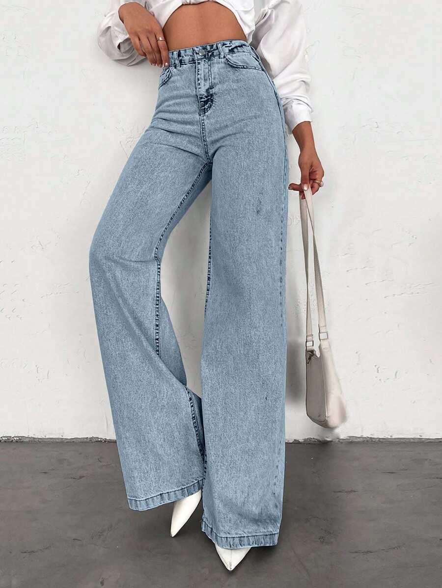 SHEIN NIEBIESKIE SPODNIE JEANS S06__S
