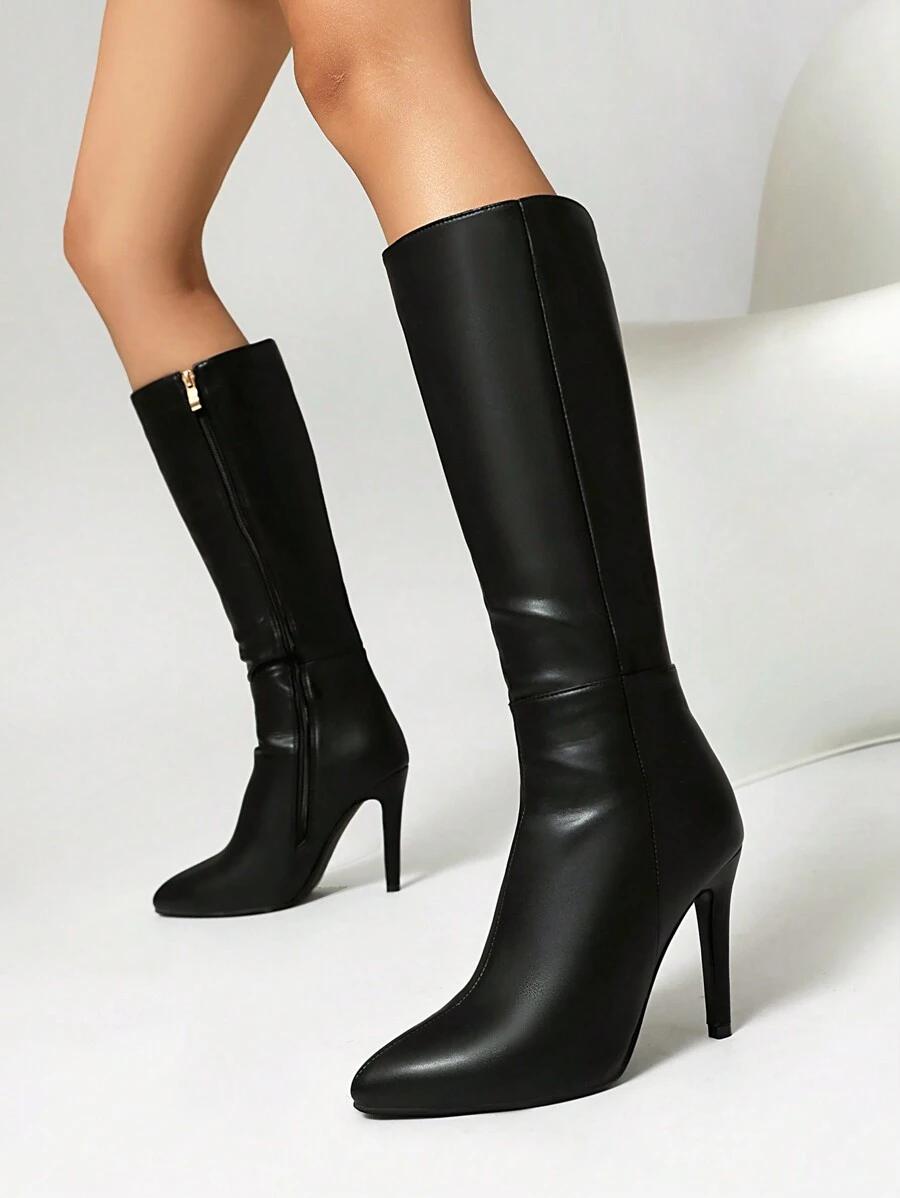 SHEIN CZARNE KOZAKI IMITACJA SKÓRY W01__36