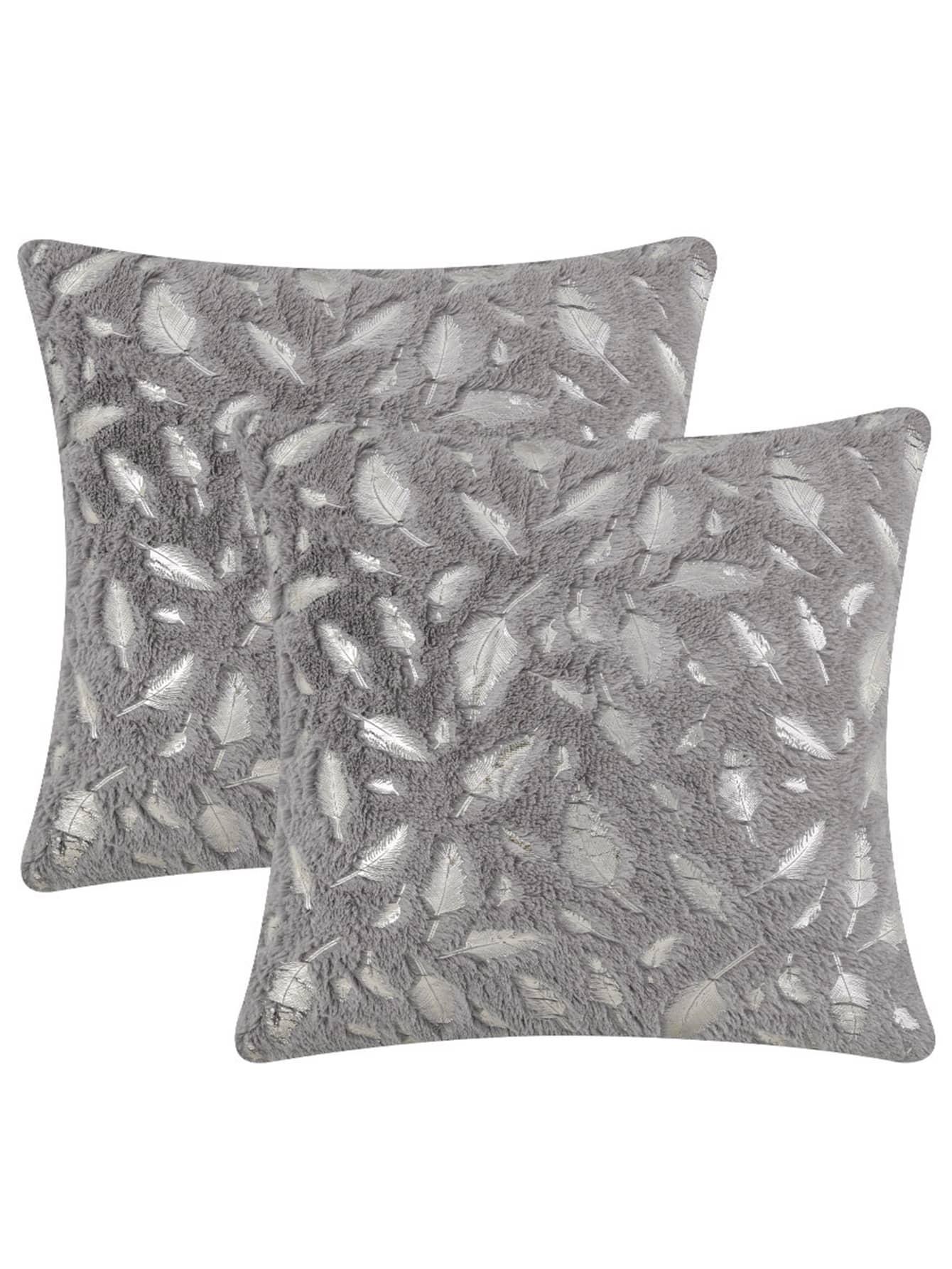 SHEIN SZARA POSZEWKA NA PODUSZKĘ S07__50X50