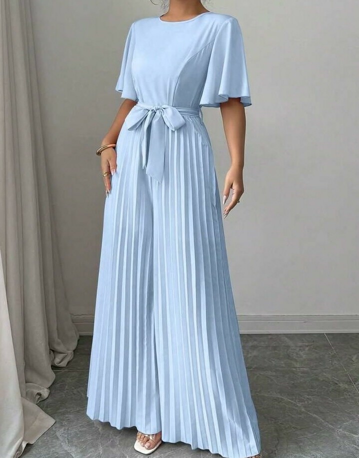 SHEIN NIEBIESKI KOMBINEZON PROSTA NOGAWKA S06__XL