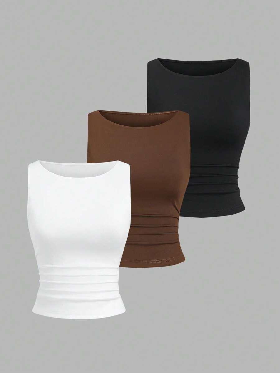 SHEIN GŁADKI TOP 2-PACK S06__S